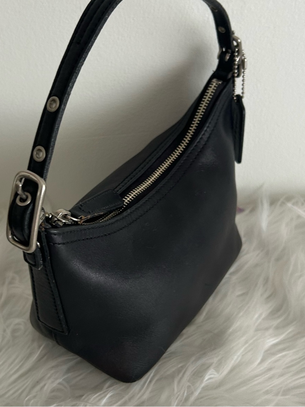 Vintage Coach black Legacy West Demi 9844 Glove Leather Y2K Mini Shoulder Bag - Picture 13 of 15